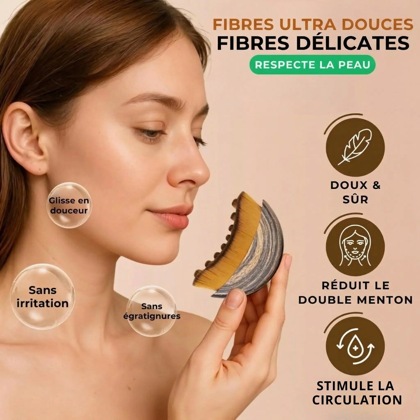 Brosse de massage lymphatique