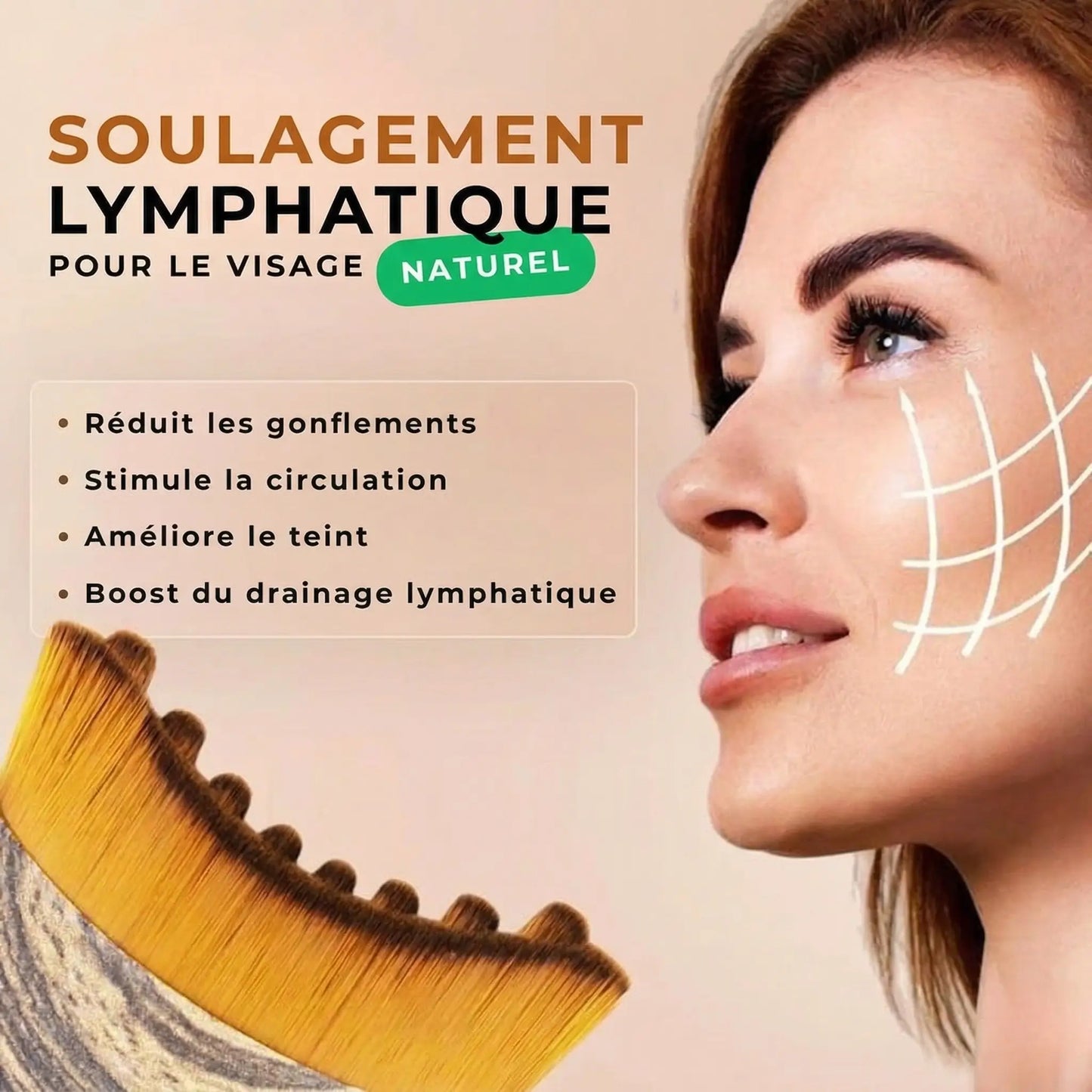 Brosse de massage lymphatique